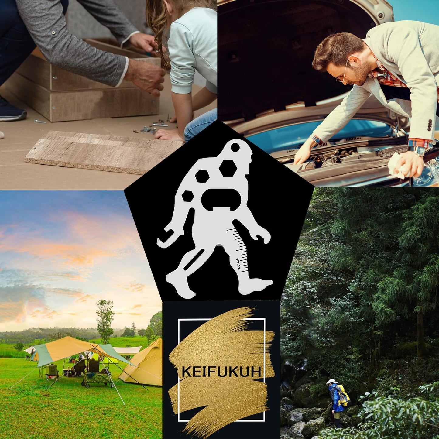 Funny Men Gift Ideas Sasquatch - Unique Graduation Gift for Him, Cool Fathers Day Dad Gifts, Birthday Gifts for Husband Boyfriend, Small EDC Pocket Multitools for Teens Boys, Fun Just Because Presents