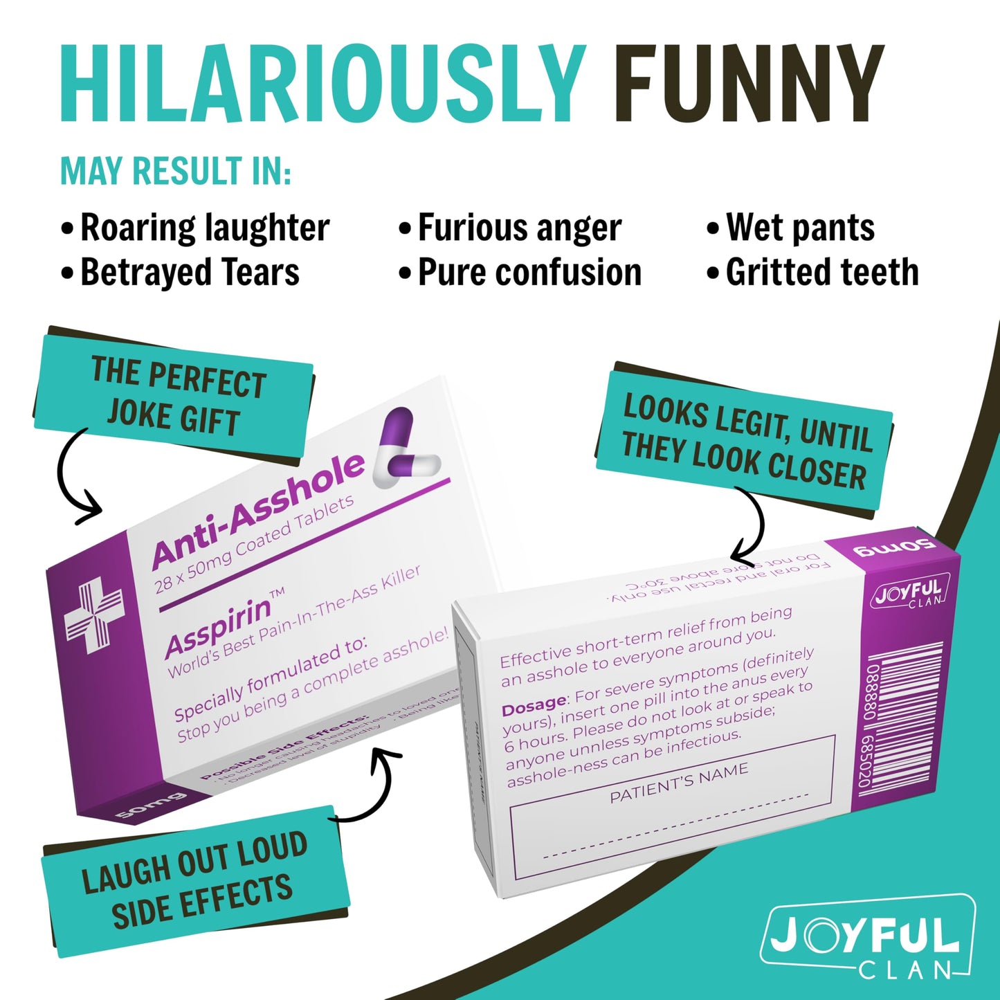 Funny Joke Pill Box Prank - Gag Gifts for Men & Women Unique Inappropriate Novelty Gift Birthday Gifts for Women Rude Silly Presents for Boyfriend Dad Uncle