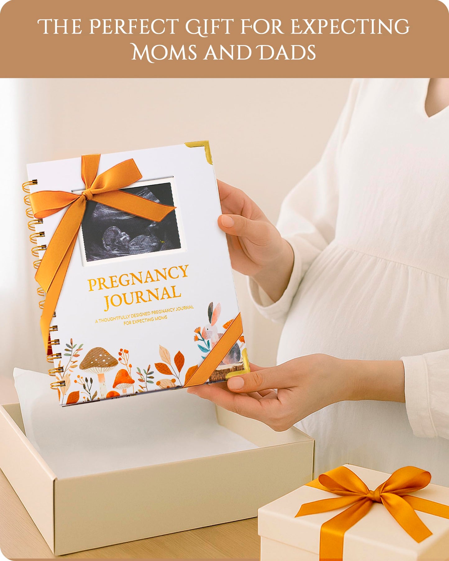 Pregnancy Journal – 82 Page Hardcover Memory Book for Expecting Moms | Beautiful & Thoughtful Mom to Be Gift, Pregnancy Book for First Time Moms, Ultrasound Baby Picture Pocket