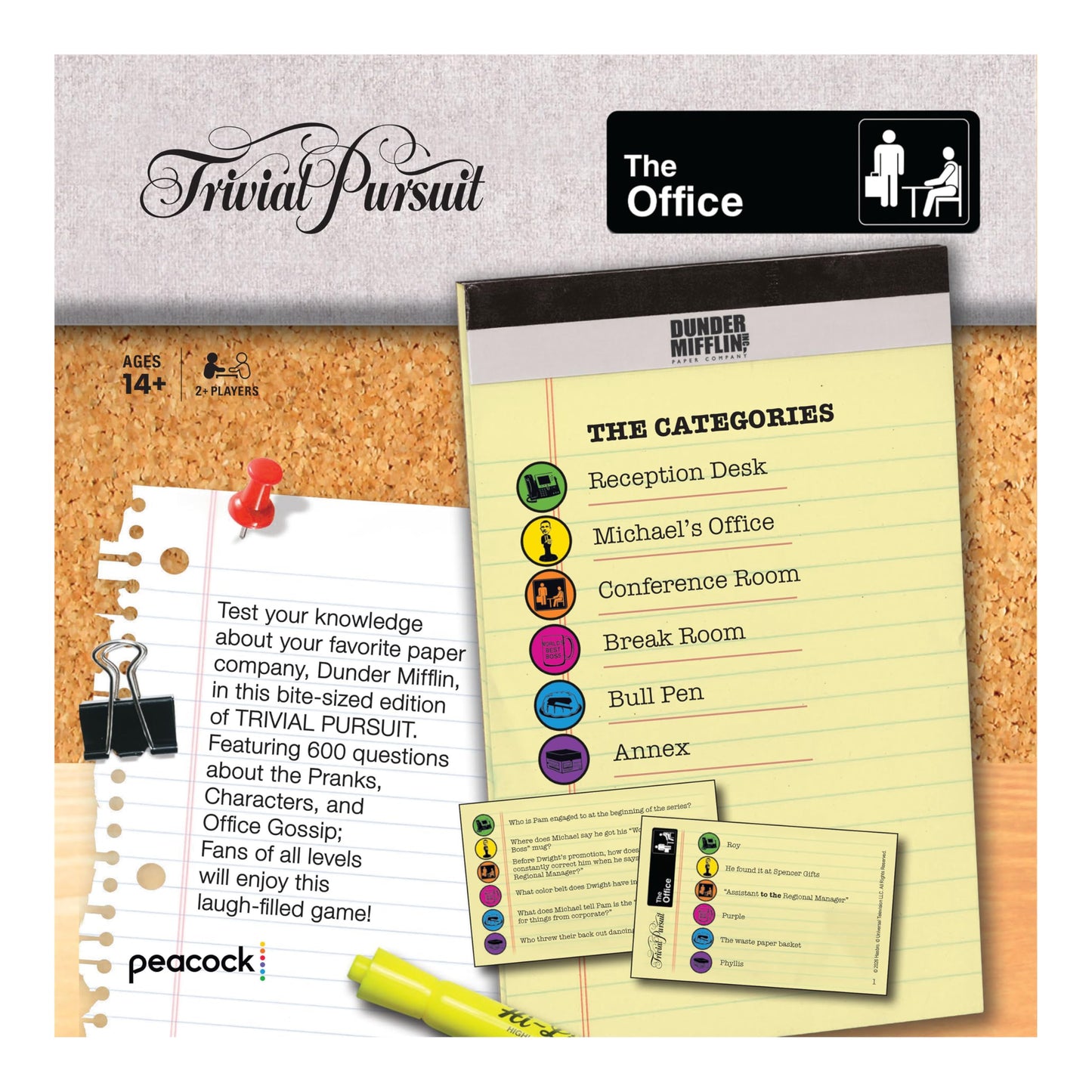 Trivial Pursuit: The Office, Quick Play Edition Trivia Game, Test Your Knowledge of the Dunder Mifflin Team with 600 Questions in 6 Categories Covering All 9 Seasons, Officially Licensed Merchandise