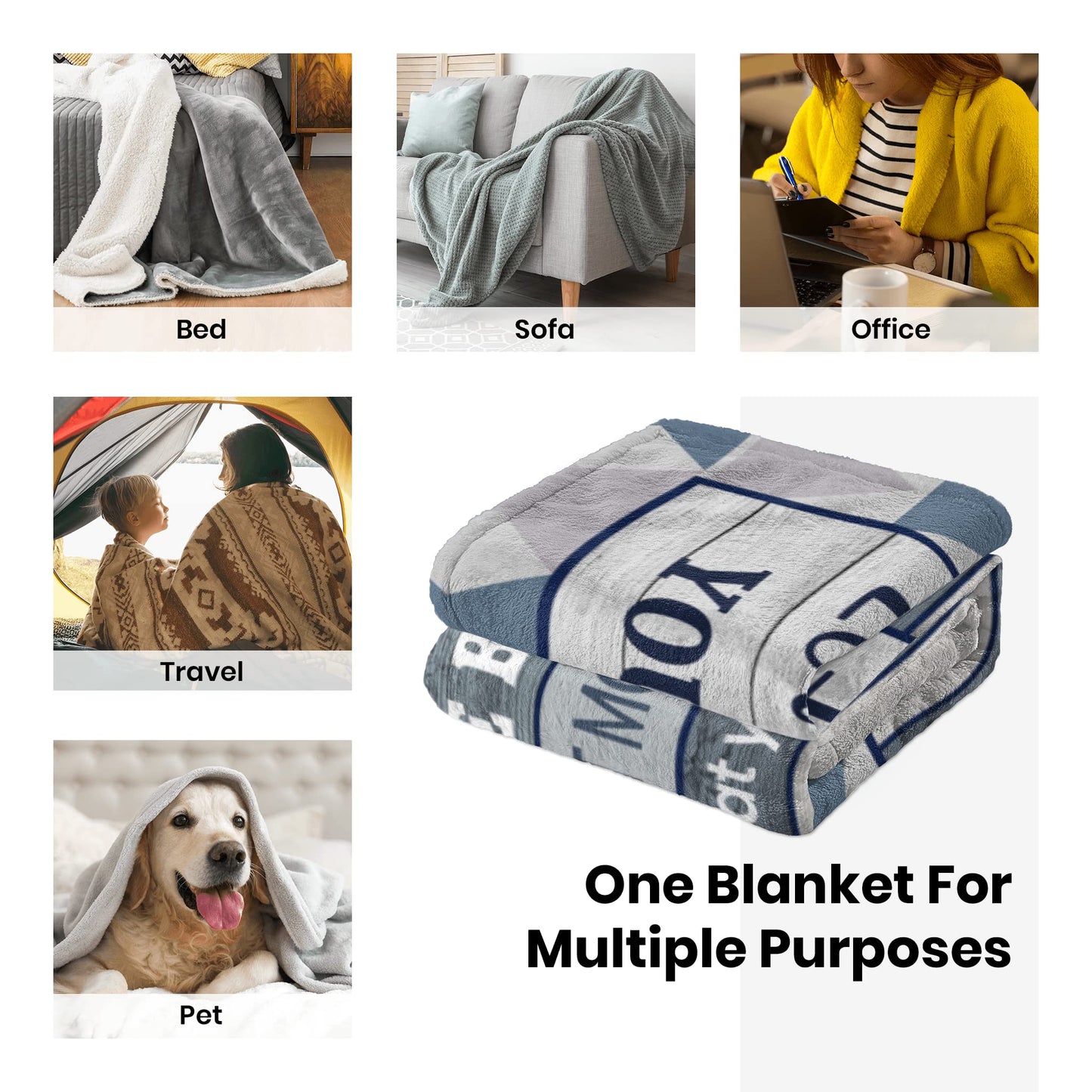 Gifts for Son Blanket 60"x 50", Son Gifts from Mom Dad, Sons Birthday Gift, Birthday Present for Sons, Son's Gift for Graduation Christmas Valentines Fathers Day