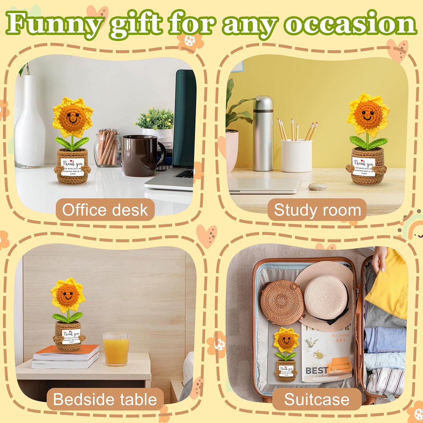 Funny Thank You Gifts for Women Men - Teacher Appreciation Gifts for Mom, Mini Gift for Mom, Friend, Teacher, Sister, Emotional Support Small Cute Stuff Things, Collectible Dolls