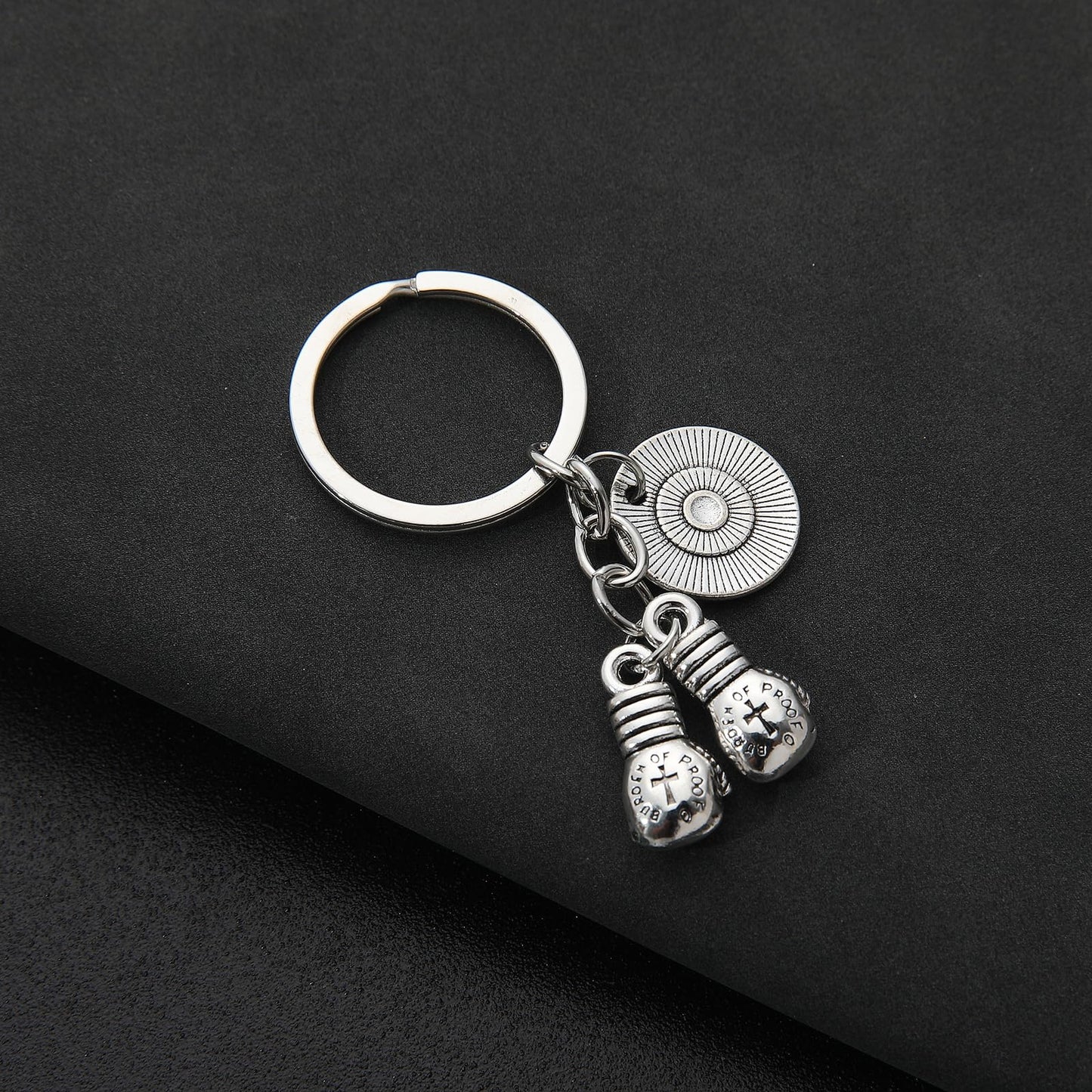 PHAETON 20PCS Never Give Up Boxing Keychain Boxing Gloves Charm Keyring Inspirational Gifts for Boxers Boxing Coach Boxing Keychain Fitness Gifts Boxer Fan GiftSport Lover