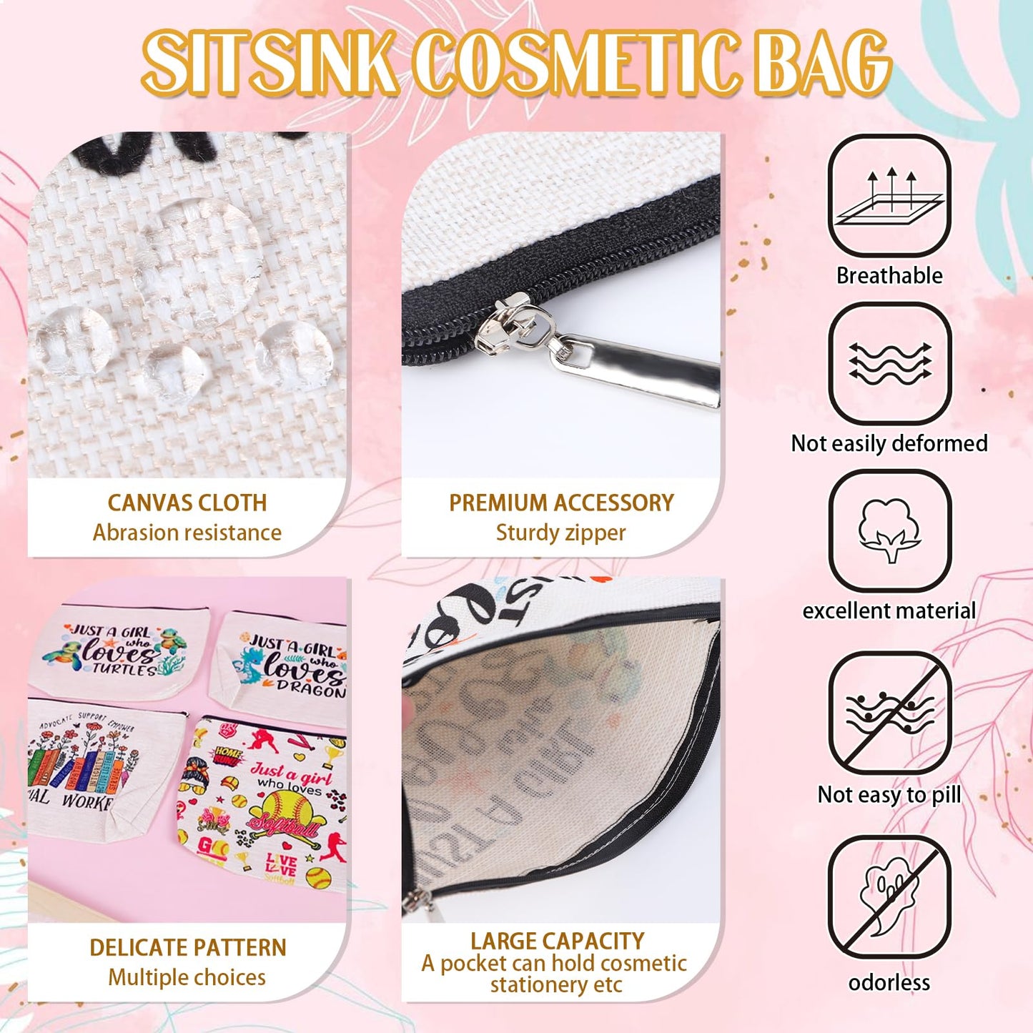Sitsink Korean Drama Fan Gifts - Funny Gifts for K-pop Lovers, Small Makeup Bag Korean Stuff Merch Gifts for Women, Korean Accessories Essential Gifts for Friends Besties Birthday Christmas Gifts
