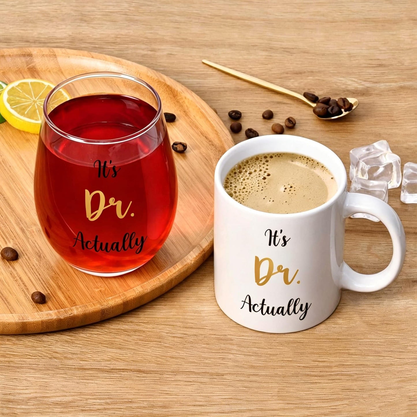 Futtumy It's Dr. Actually Set of 3, Funny PhD Graduation Gifts Her, Doctorate Graduation Gifts for Women Men, Medical School Doctor Phd Gift Ideas for Doctors Day Christmas Birthday
