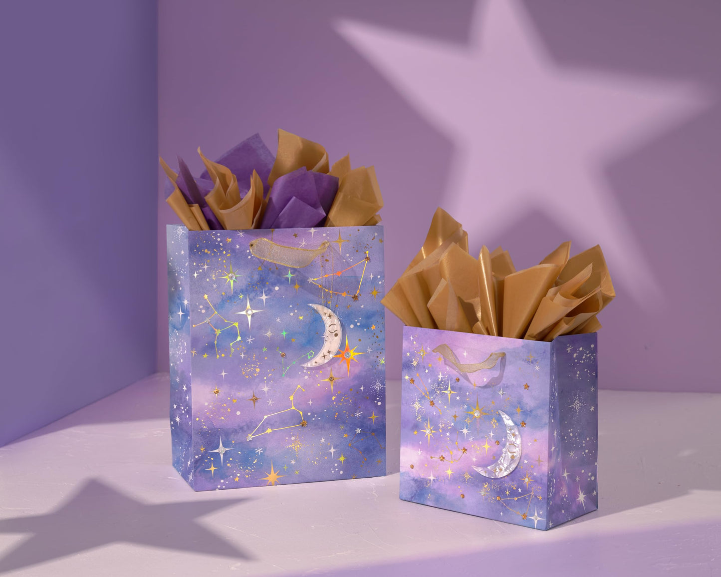 Papyrus 13" Large Gift Bag (Celestial Constellations) for Birthdays, Bridal Showers, Anniversaries and All Occasions (1 Bag)