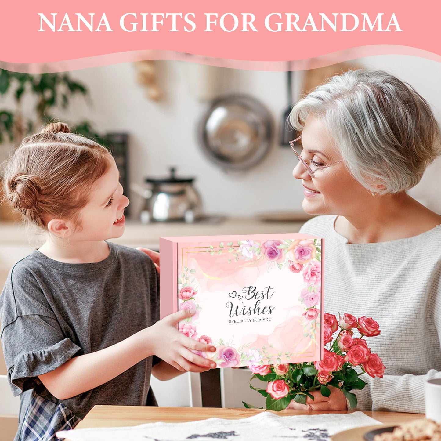 Nana Gifts from Grandkids Nana Birthday Gifts for Women Best Nanas Ever Gift Set from Granddaughter Personalized Great Nanas Favorite Presents Merch Stuff for Happy Birthday Christmas with 16oz Cup