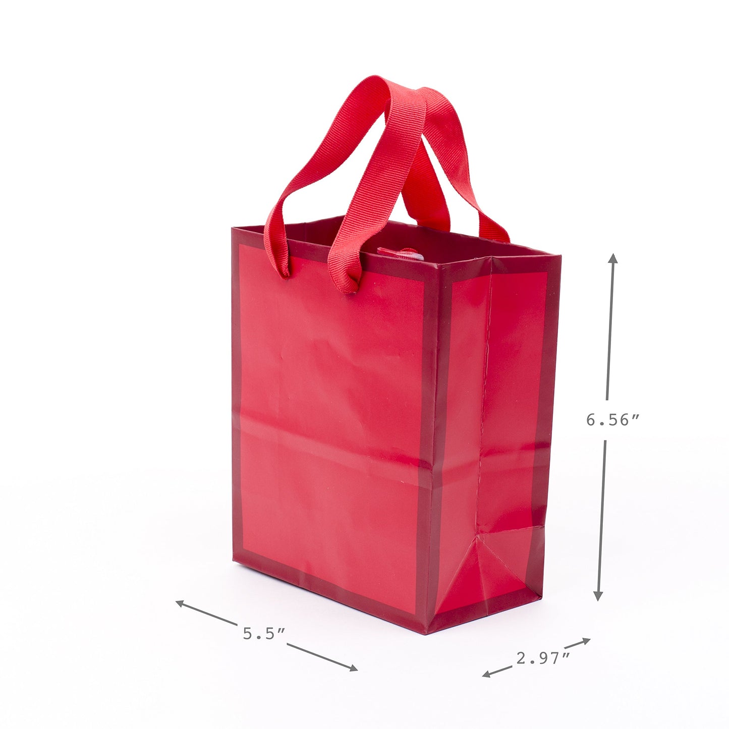 Hallmark 6" Small Solid Color Gift Bags - Pack of 5 in Red, Green, Blue, Light Pink, Hot Pink for Birthdays, Holidays, Parties or Any Occasion