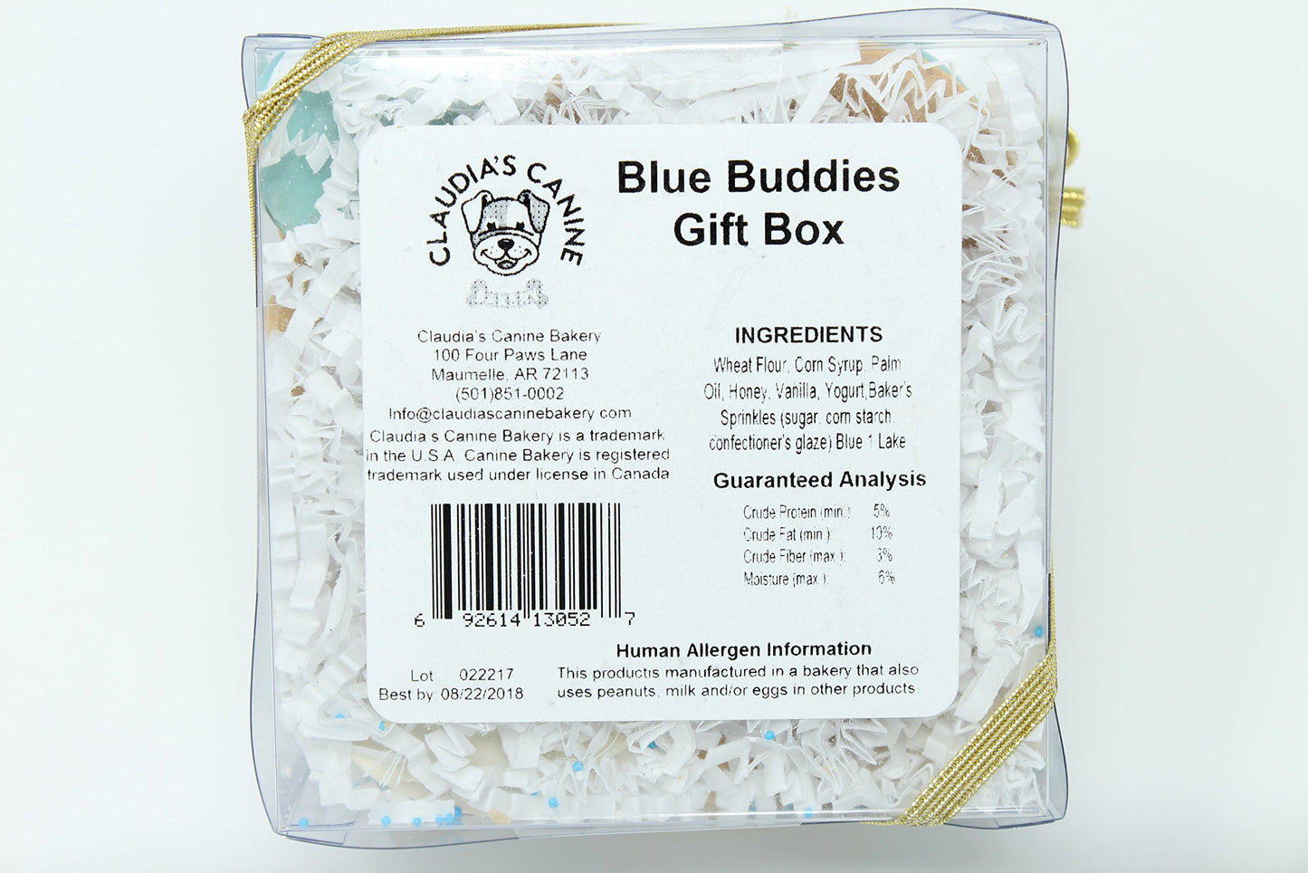 Claudia's Canine Bakery - Blue Buddies Signature Gift Box of Gourmet Dog Cookies