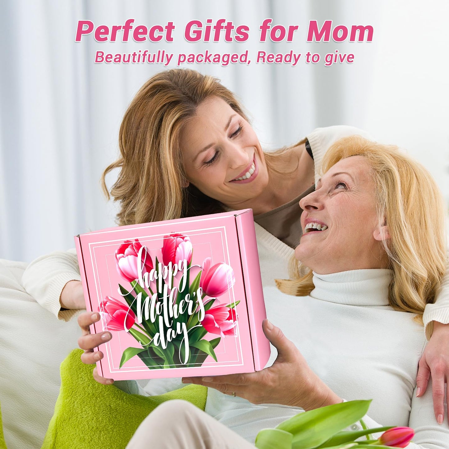 Gifts Box for Mom,Mothers Day Gift,Gift Basket for Mama Mother in Law,Birthday Presents from Daughter Son,Best Mom Ever Set Unique Thank You Gifts With Massage Comb,Tumbler,Coin Purse,Scented Candle