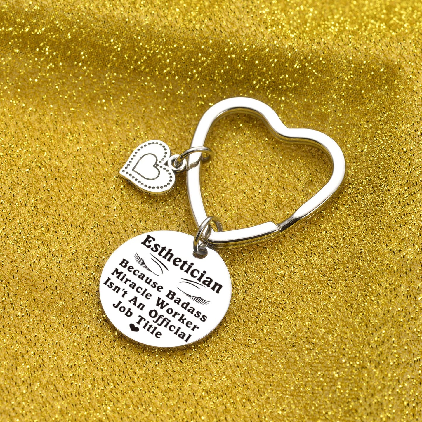 7RVZM Esthetician Thank You Gift Beautician Jewelry Esthetician Christmas Keychain BFF Gift