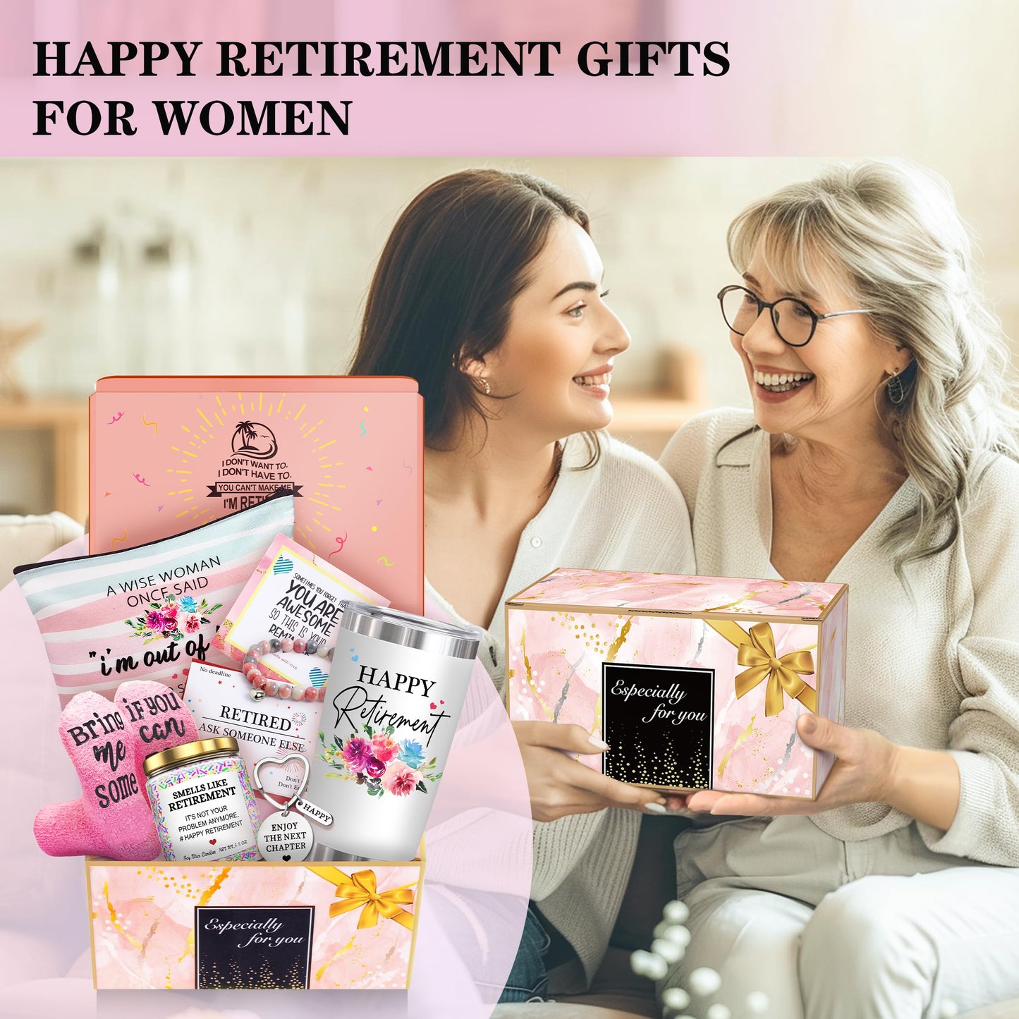 Retirement Gifts for Women 2026-Happy Retirement Gifts for Retirees,Teachers,Coworker,Nurses,Mom,Grandma,Unique Retired 20OZ Tumbler Gift Ideas for Coworkers Office & Family