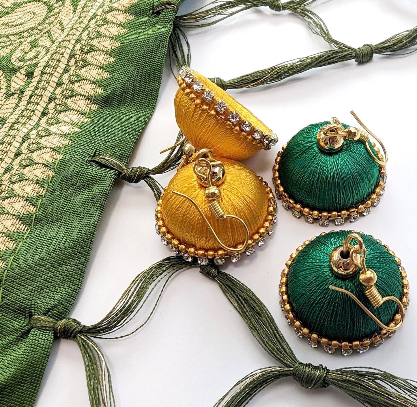 Haldi Kumkum | Jhumka | Set of 10 Ear Rings | Drop EarRings | Return Gift | Give away | HK-DER1
