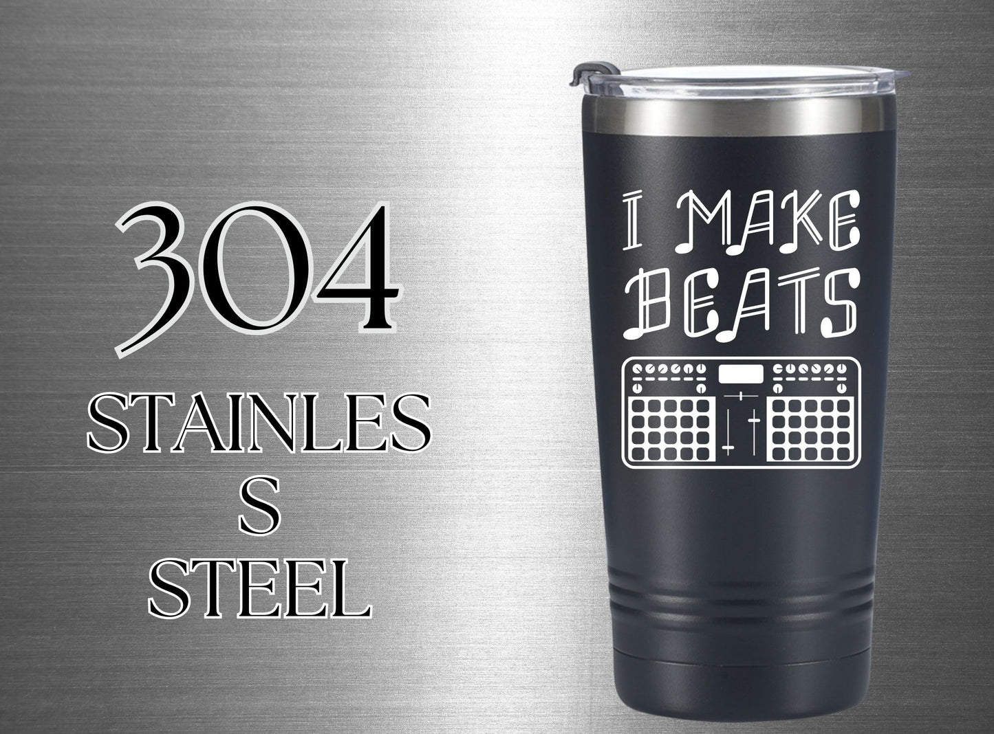 Onebttl Music Producer Gifts, Cool DJ Gifts for Christmas, Birthday, 20oz Stainless Steel Tumbler with Lid Straw