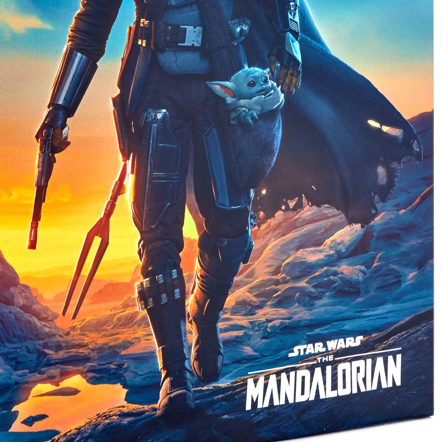Hallmark Star Wars The Mandalorian 13" Large Gift Bag Bundle (3 Bags: Baby Yoda, The Mandalorian, Grogu) for Birthdays, Christmas, Father's Day, May the 4th