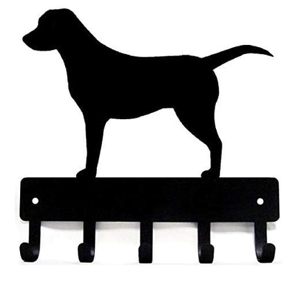 Labrador Retriever Key Holder for Wall - Small 6 inch Wide with 5 Hooks - Made in USA