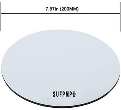 Mouse Pad Dj 45 RPM Adapter Silver Turntable, Round Mousepad, Non-Slip Rubber Base Mouse Mat for Laptop and Computer