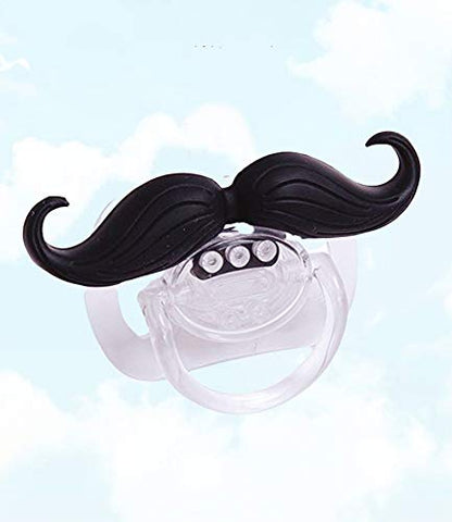 Baby Funny Pacifier Cute Kissable Mustache for Babies and Toddlers Unisex - 0-6 Months Baby Orthodontic Mustache Pacifier BPA Free -Pack of 2