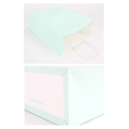 UUYYEO 12 Pcs 16 x 8 x 21cm Pastel Gift Bags Coloured Paper Party Favor Bags Kraft Paper Sweet Candy Bags with Handles for Birthday Wedding