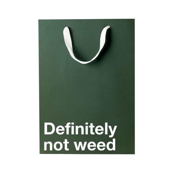MilkToast Brands Funny Stoner Gift Bag, 11" x 8" x 4" Size, Definitely Not Weed, Reusable Kraft Paper Weed Gift Bags for Marijuana Gifts & Cannabis Accessories, Father's Day, Birthdays