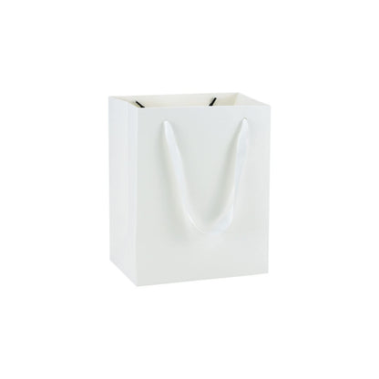 HUAPRINT 30 Pack White Medium Paper Bags with Handles - 8x5x10 inch Gift Wrap Bag for Retail,Party Favor,Merchandise,Business,Shopping,Wedding