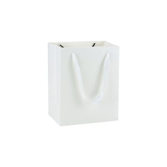 HUAPRINT 30 Pack White Medium Paper Bags with Handles - 8x5x10 inch Gift Wrap Bag for Retail,Party Favor,Merchandise,Business,Shopping,Wedding