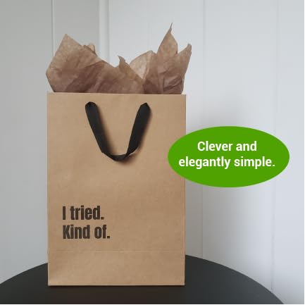 Ali & Boo Funny Gift Bags, 6 Piece Set, Medium Gift Bags with Tissue, Funny Birthday Gift Bag, Birthday Gift Wrapping, Gag Gifts