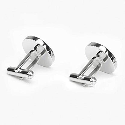 Kooer Custom Personalized Cufflinks & Tie Clip Set Wedding Jewelry Cufflinks Engraved Gifts for Men