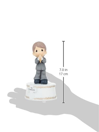 Precious Moments Holy Communion Boy Figurine, Wind Up Musical First Communion Gift for Boys, Resin Religious Keepsake