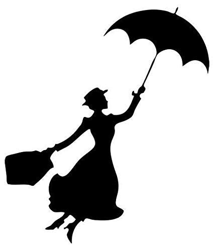 Mary Poppins Fly A Kite - Sticker Graphic - Auto, Wall, Laptop, Cell, Truck Sticker for Windows, Cars, Trucks