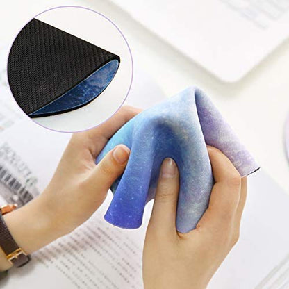Mouse Pad Dj 45 RPM Adapter Silver Turntable, Round Mousepad, Non-Slip Rubber Base Mouse Mat for Laptop and Computer