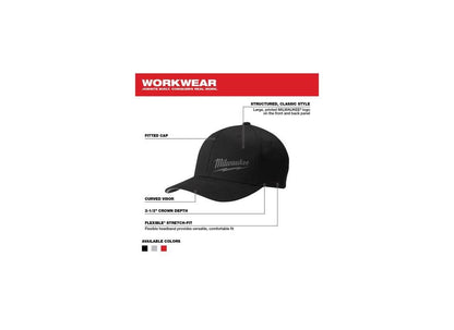 Milwaukee Electric - FF Fitted HAT - Black L/XL
