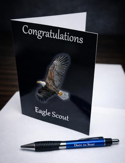 Glowing Eagle Congratulations Card for Eagle Scout Gift or Present