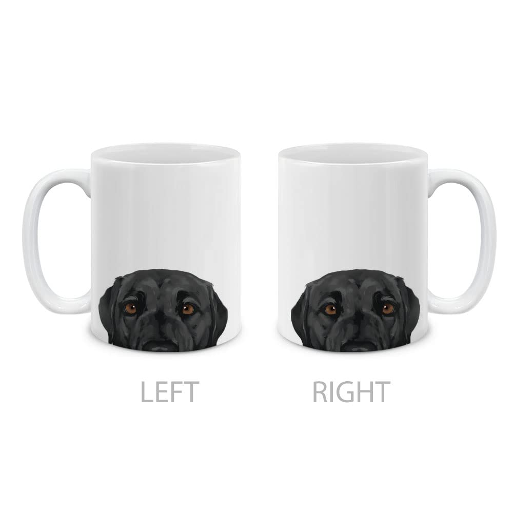 MUGBREW Black Labrador Retriever Dog Ceramic Coffee Mug Tea Cup, 11 OZ