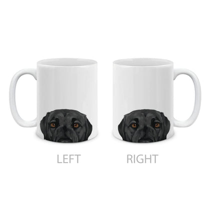 MUGBREW Black Labrador Retriever Dog Ceramic Coffee Mug Tea Cup, 11 OZ
