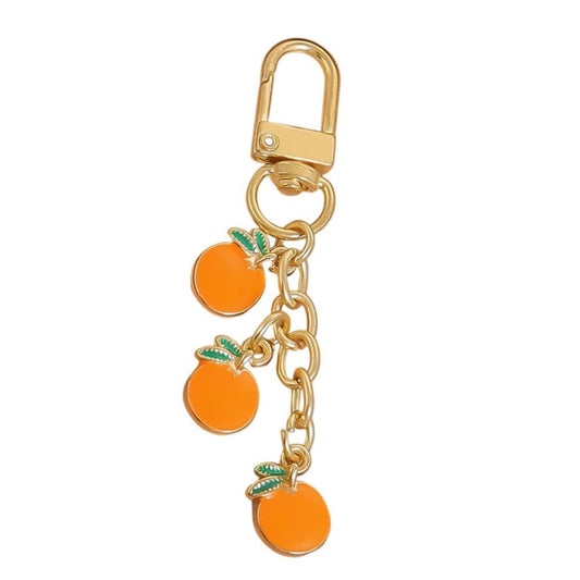 Fuqimanman2020 Cute Fruit Enamel Keychain for Women Fruit Charms Tassel Chain Keyring Purse Bag Decor