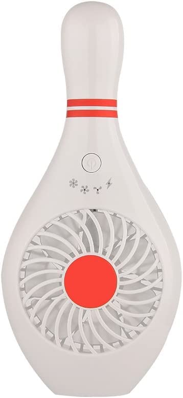Handheld Portable Fan Bowling Pin Shaped Mini Small Personal USB Rechargeable Fan with 3 Speed Settings for Home Office Sports Travel Bodybuilding Makeup Skincare Festival Holiday Gift