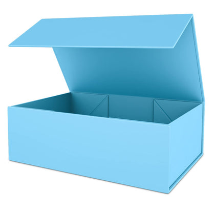 Blue Gift Box 10" x 6" x 3" with Magnetic Closure Lid Gifts Boxe for Presents,Bridesmaid Gifts Boxes,Cute Box,Birthday Gift Boxe,Luxury for Gifts Packaging, Magnetic Gift Box for Wrapping Gifts (Blue)