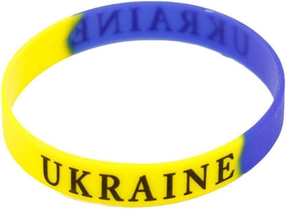 1PC Ukraine Flag Bracelet Ukraine Ukrainian Rubber Wristband Ukrainian Gifts Fan Souvenirs