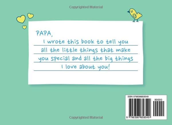Everything That Makes My Papa Special: Prompted Fill In The Blank Book for Papa from Grandkids | What I Love About You Gift with Pages for Drawing, Coloring, Adding Photos & More