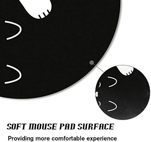 Mouse Pad Dj 45 RPM Adapter Silver Turntable, Round Mousepad, Non-Slip Rubber Base Mouse Mat for Laptop and Computer
