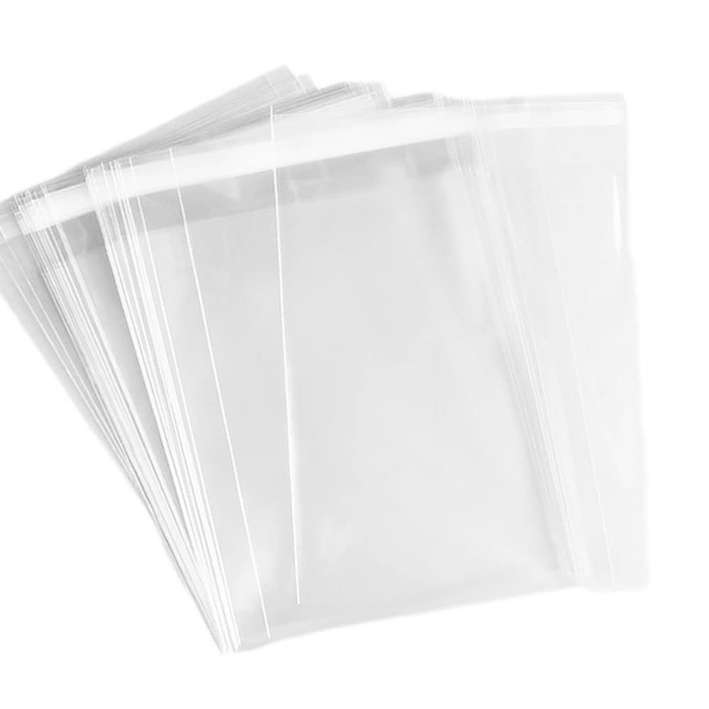 Delatanus 4-5/8'' X 5-3/4'' Cello Cellophane Bags - Fits A2 Card w/Envelope Photos Jewelry Candy Treats Cookie Resealable Clear Plastic Sleeves (100 Count)
