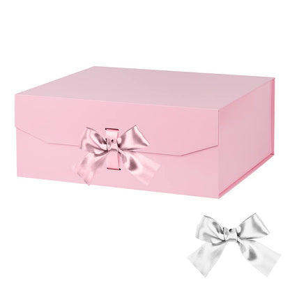 GoooodGift Pink Gift Box Large 13x11x5.3 Inches, Pink Gift Boxes for Presents with Magnetic Closure Lid, Luxury Gift Box Rectangle Collapsible Boxes for Gift Packaging