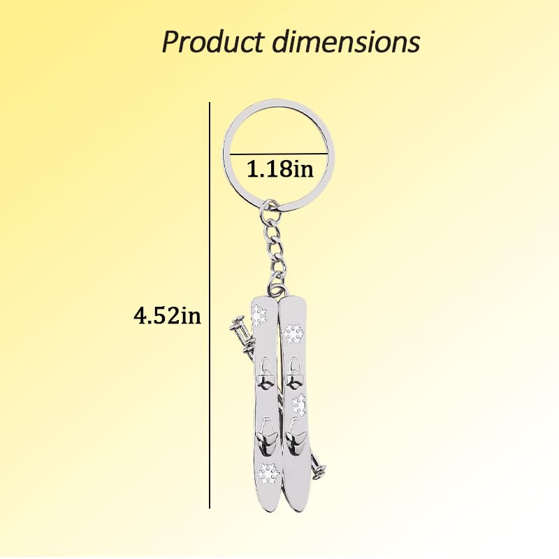 Ski Themed Gifts for Women Men Daughter Son Friends Christmas Gifts for Husband Wife Snowboarding Keychain Snowflake