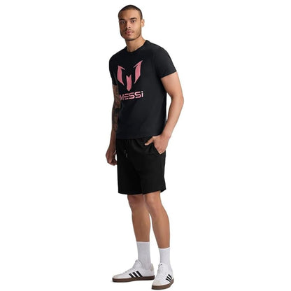 Messi Men's Wingstar Logo Tee, Lifestyle Short Sleeve T-Shirt, Standard Fit with Graphic