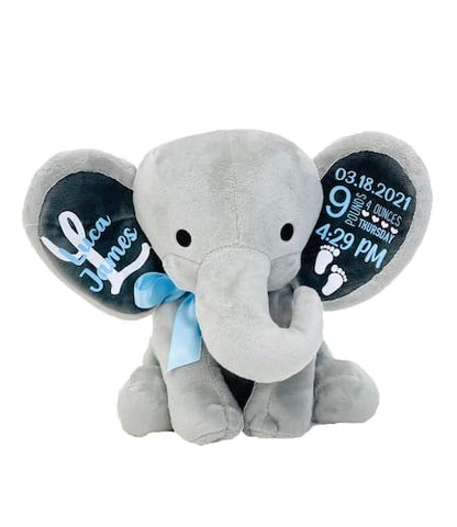 Personalized Keepsake, Stuffed Animal, Newborn, Birth Announcement Stuffed Animal,