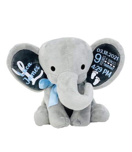 Personalized Keepsake, Stuffed Animal, Newborn, Birth Announcement Stuffed Animal,