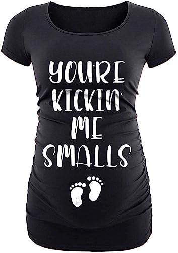 Maternity T-Shirts for Women Short Sleeve Pregnancy Shirts Bump Friendly Tops Maternity Tops Mama Tshirt Pregnancy Essentials