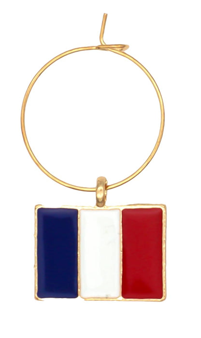 Serendipity France Wine Glass Charms, France Gift, French Glass Identifiers, Charms Include Paris Eiffel Tower, French Wine, Parfume, Flag and Croissant