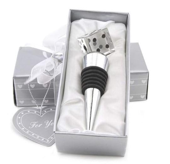 Crystal Dice Wine Stopper - Perfect Bunco Party Gift, Prize or Bunco Party Favors for the Entire Group.
